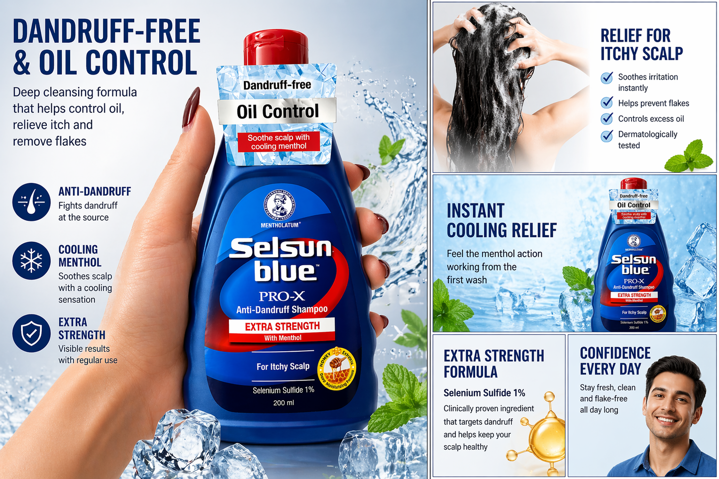 Selsun Blue Pro-X Champô Anticaspa Extra Forte