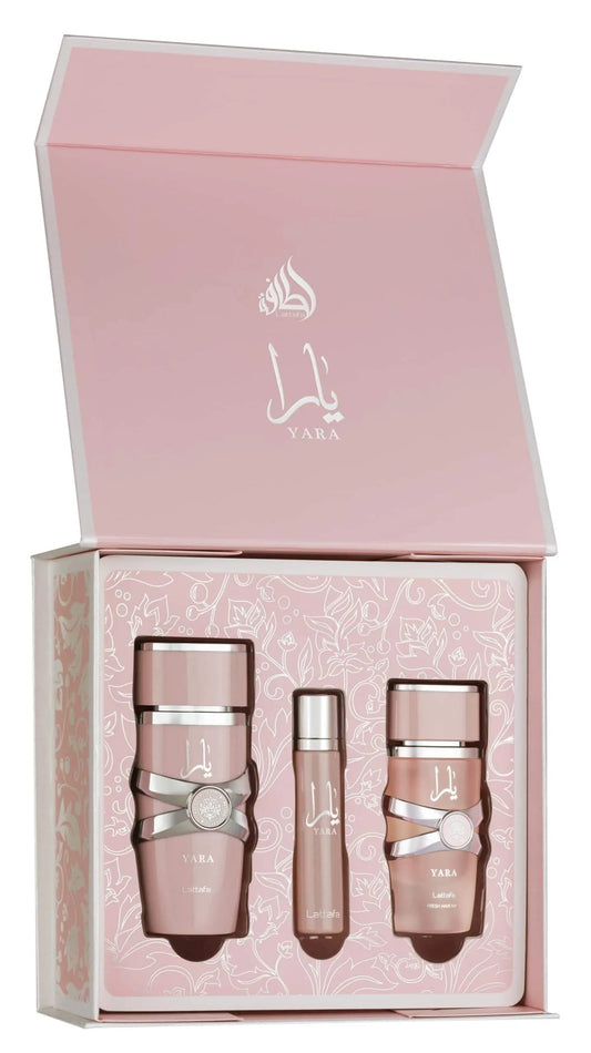 Conjunto de Presentes Lattafa – Yara 100ml + 12ml + Névoa Capilar